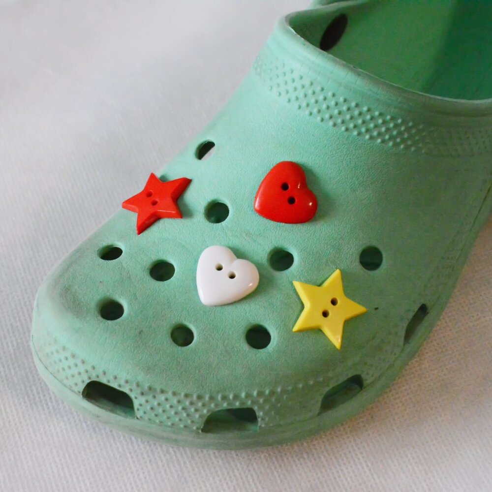 Heart and Star Croc Charms Set